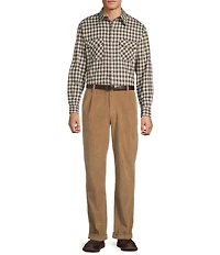 Roundtree & Yorke Long Sleeve Small Plaid Western Portuguese Flannel Sport Shirt