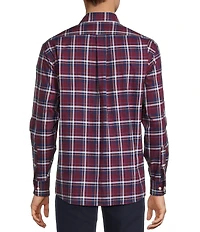 Roundtree & Yorke Long Sleeve Soft Touch Plaid Sport Shirt