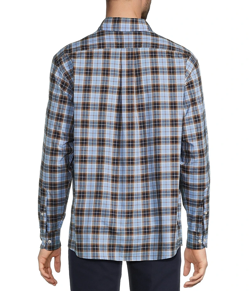 Roundtree & Yorke Long Sleeve Soft Touch Medium Plaid Sport Shirt