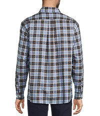 Roundtree & Yorke Long Sleeve Soft Touch Medium Plaid Sport Shirt
