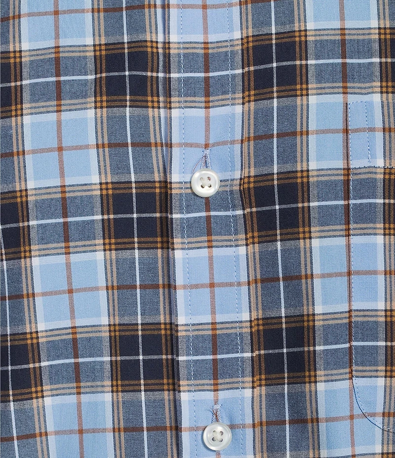 Roundtree & Yorke Long Sleeve Soft Touch Medium Plaid Sport Shirt