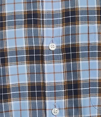 Roundtree & Yorke Long Sleeve Soft Touch Medium Plaid Sport Shirt