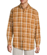 Roundtree & Yorke Long Sleeve Soft Touch Medium Plaid Sport Shirt