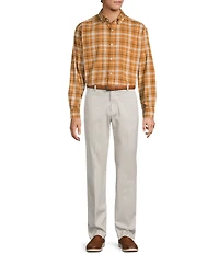 Roundtree & Yorke Long Sleeve Soft Touch Medium Plaid Sport Shirt