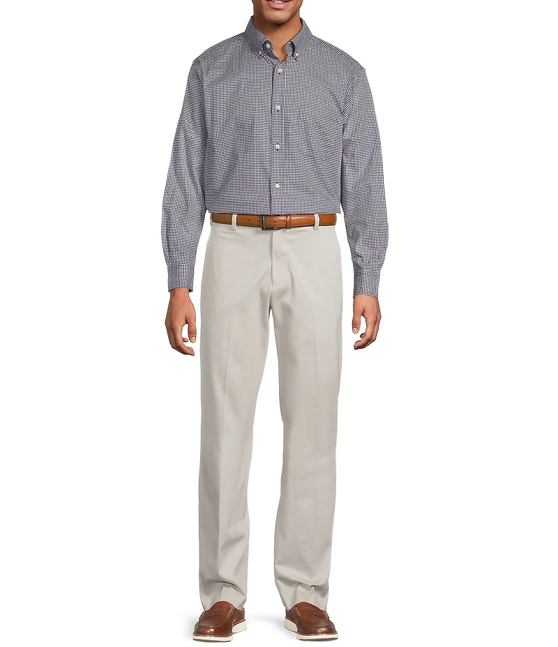 Roundtree & Yorke Long Sleeve Soft Touch Mini Check Sport Shirt