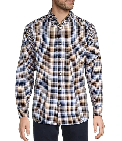 Roundtree & Yorke Long Sleeve Soft Touch Small Plaid Sport Shirt