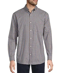 Roundtree & Yorke Long Sleeve Soft Touch Small Plaid Sport Shirt