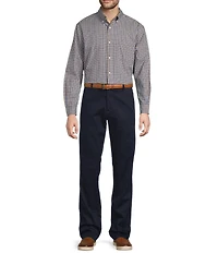 Roundtree & Yorke Long Sleeve Soft Touch Small Plaid Sport Shirt