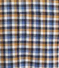 Roundtree & Yorke Long Sleeve Soft Touch Small Plaid Sport Shirt