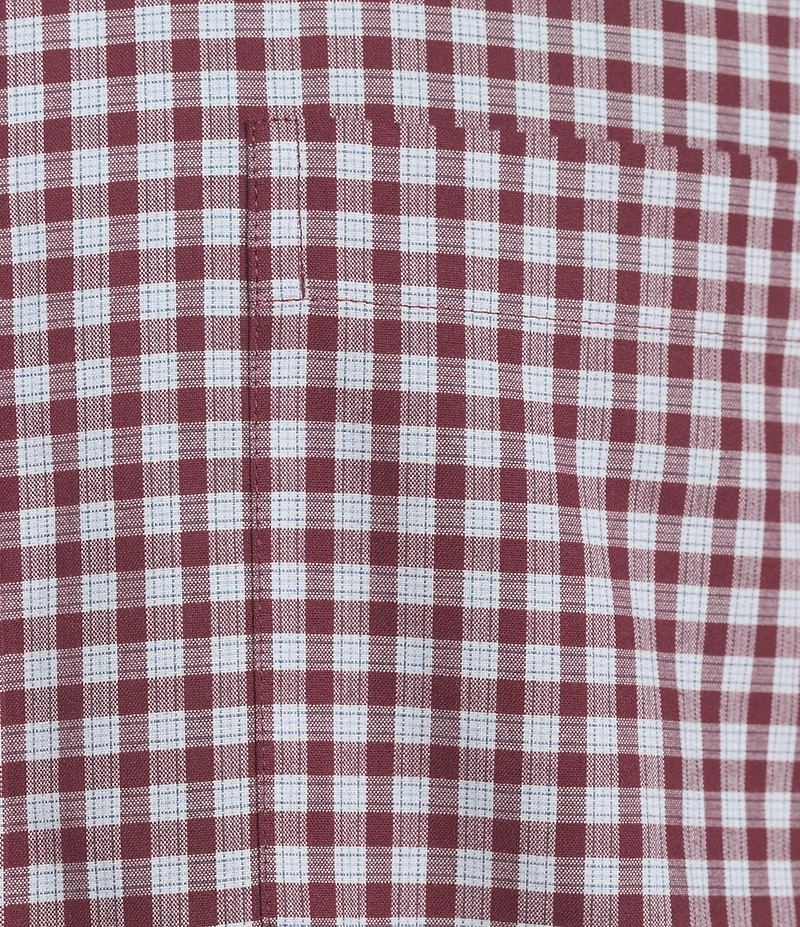 Roundtree & Yorke Long Sleeve Soft Touch Small Plaid Sport Shirt
