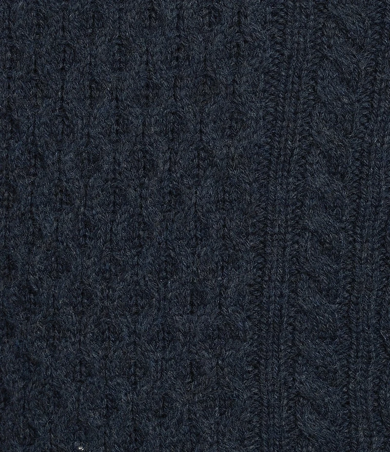 Roundtree & Yorke Long Sleeve Solid Cable Knit Crew Sweater