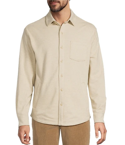Roundtree & Yorke Long Sleeve Solid Button Front Shirt