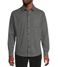 Roundtree & Yorke Long Sleeve Solid Button Front Shirt