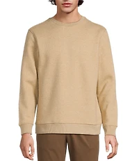 Roundtree & Yorke Long Sleeve Solid Fleece Terry Crew Neck Shirt