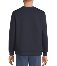 Roundtree & Yorke Long Sleeve Solid Fleece Terry Crew Neck Shirt