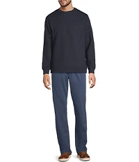 Roundtree & Yorke Long Sleeve Solid Fleece Terry Crew Neck Shirt