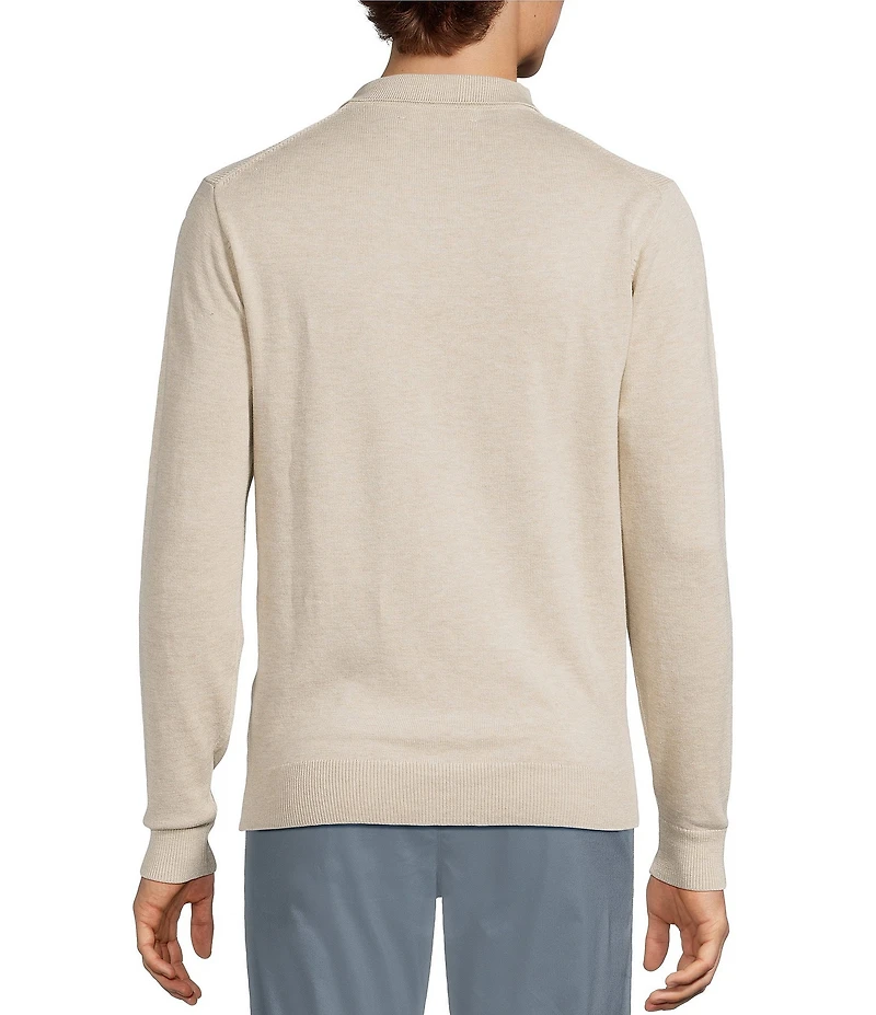 Roundtree & Yorke Long Sleeve Solid Johnny Collar Sweater