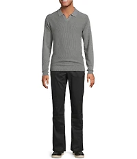 Roundtree & Yorke Long Sleeve Solid Johnny Collar Sweater