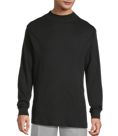 Roundtree & Yorke Long Sleeve Solid Mock Neck Pullover