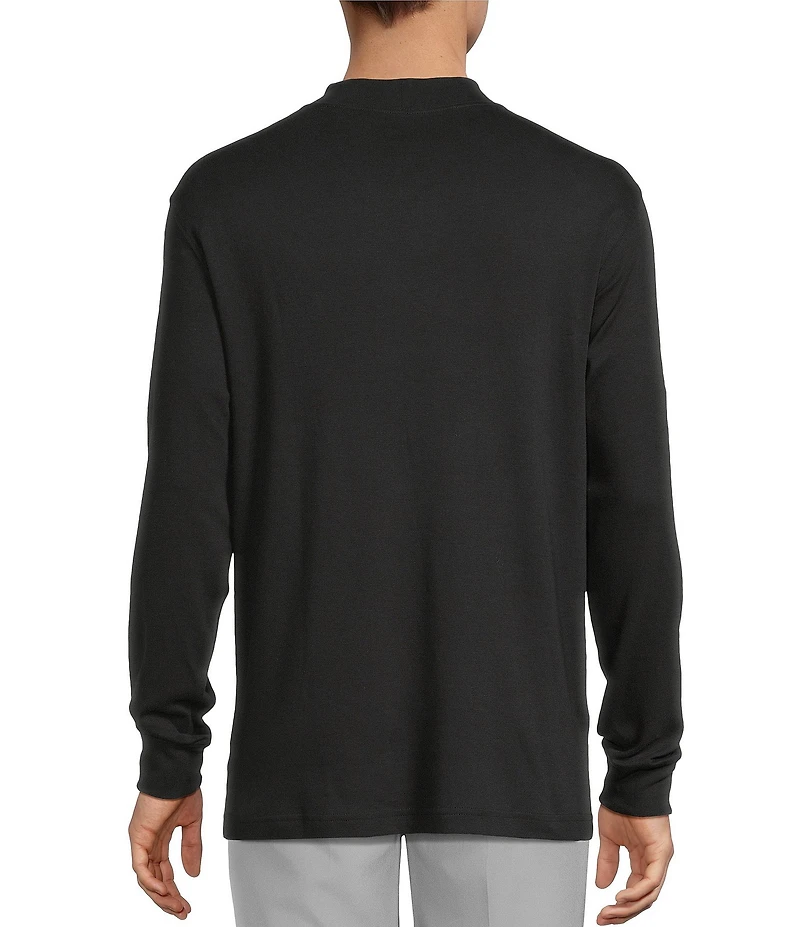 Roundtree & Yorke Long Sleeve Solid Mock Neck Pullover
