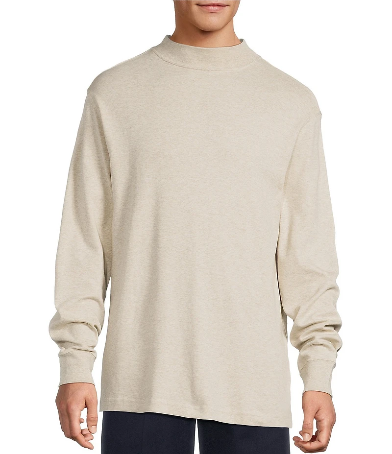 Roundtree & Yorke Long Sleeve Solid Mock Neck Pullover
