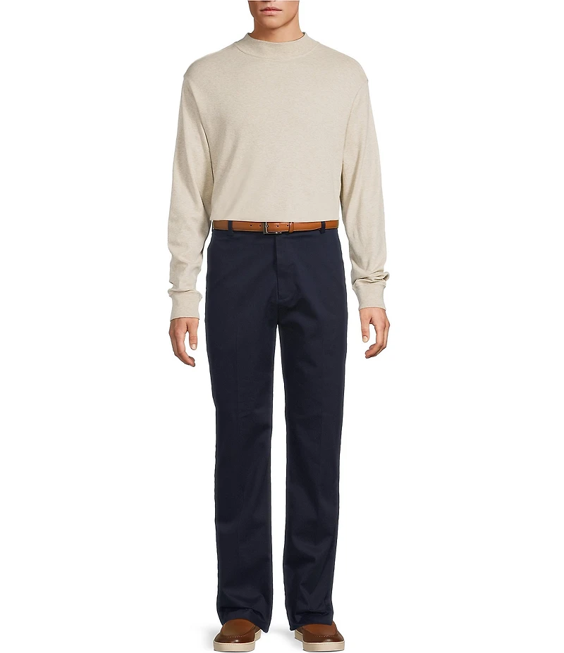 Roundtree & Yorke Long Sleeve Solid Mock Neck Pullover