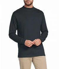 Roundtree & Yorke Long Sleeve Solid Mock Neck Pullover