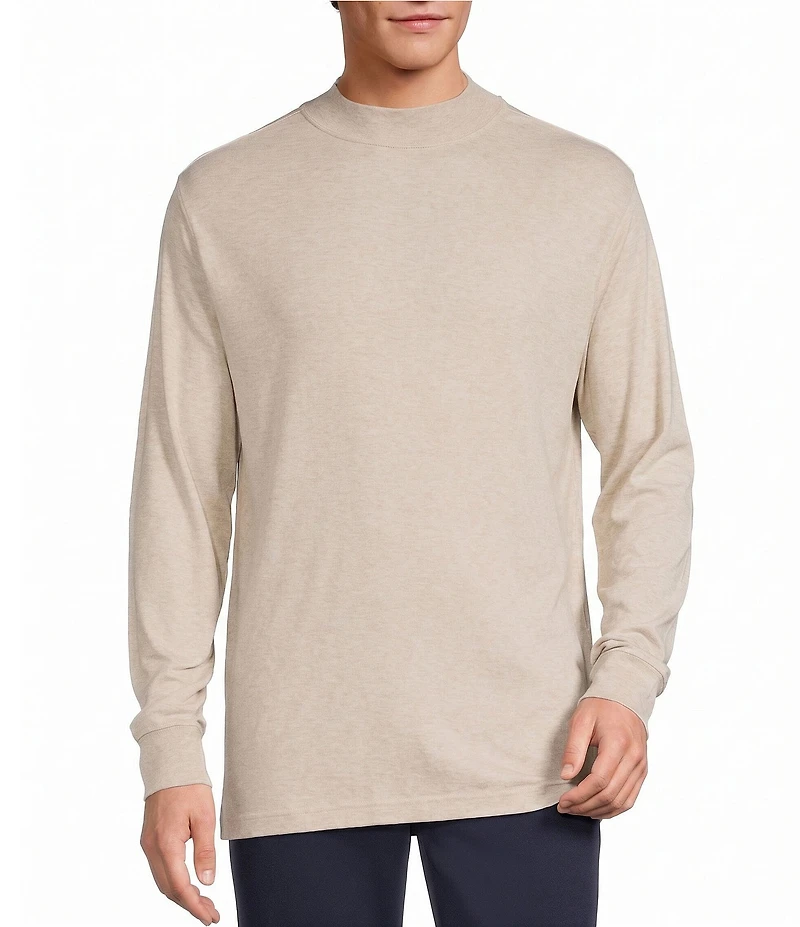 Roundtree & Yorke Long Sleeve Solid Mock Neck Pullover