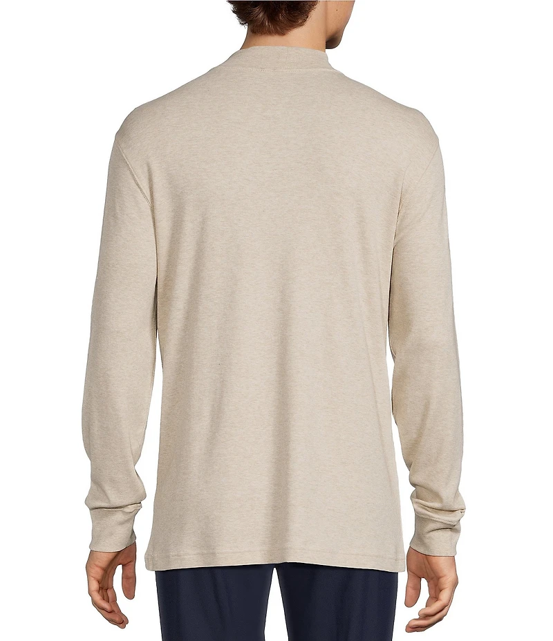 Roundtree & Yorke Long Sleeve Solid Mock Neck Pullover