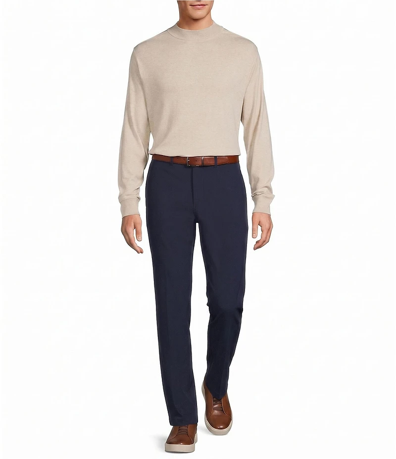 Roundtree & Yorke Long Sleeve Solid Mock Neck Pullover