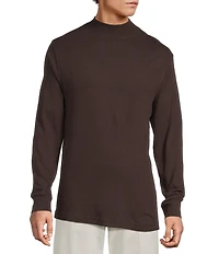 Roundtree & Yorke Long Sleeve Solid Mock Neck Pullover