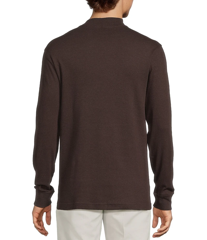 Roundtree & Yorke Long Sleeve Solid Mock Neck Pullover