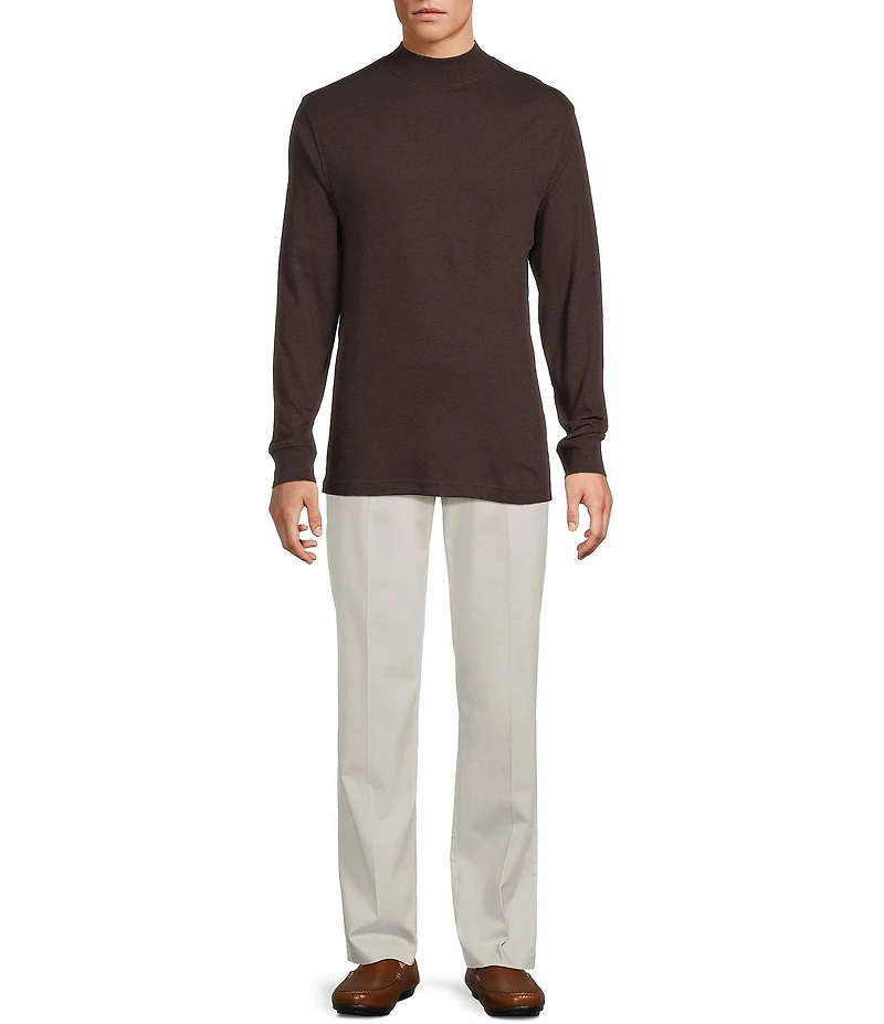 Roundtree & Yorke Long Sleeve Solid Mock Neck Pullover