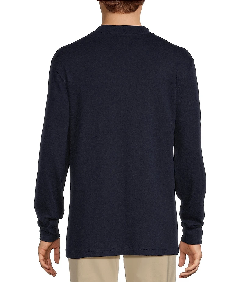 Roundtree & Yorke Long Sleeve Solid Mock Neck Pullover