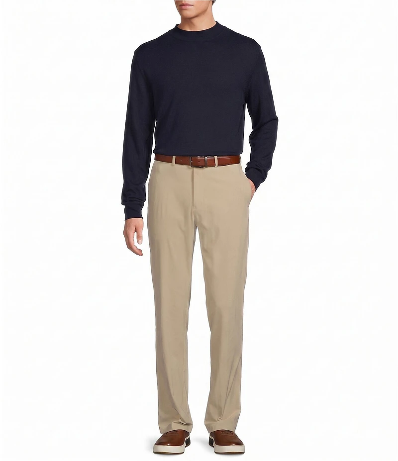 Roundtree & Yorke Long Sleeve Solid Mock Neck Pullover
