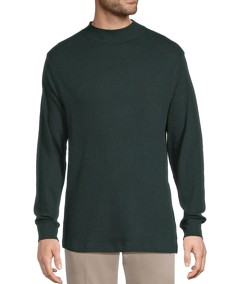 Roundtree & Yorke Long Sleeve Solid Mock Neck Pullover