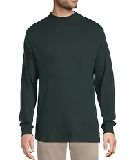 Roundtree & Yorke Long Sleeve Solid Mock Neck Pullover