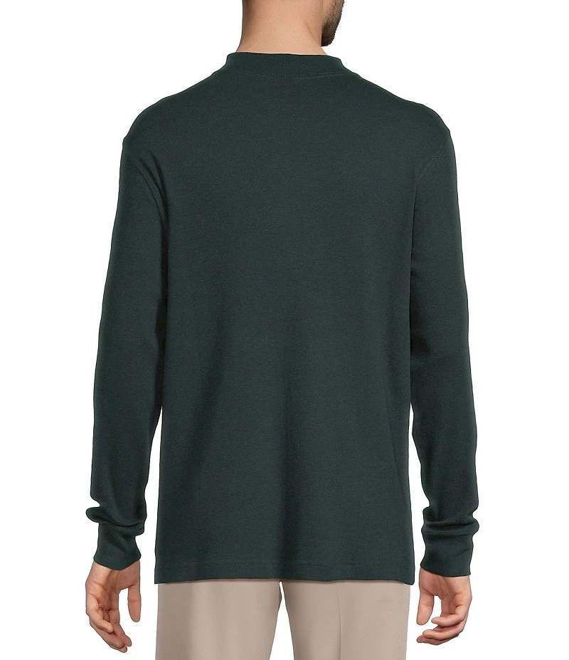 Roundtree & Yorke Long Sleeve Solid Mock Neck Pullover