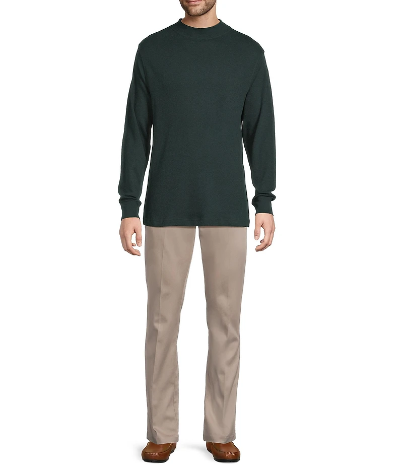 Roundtree & Yorke Long Sleeve Solid Mock Neck Pullover