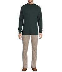 Roundtree & Yorke Long Sleeve Solid Mock Neck Pullover
