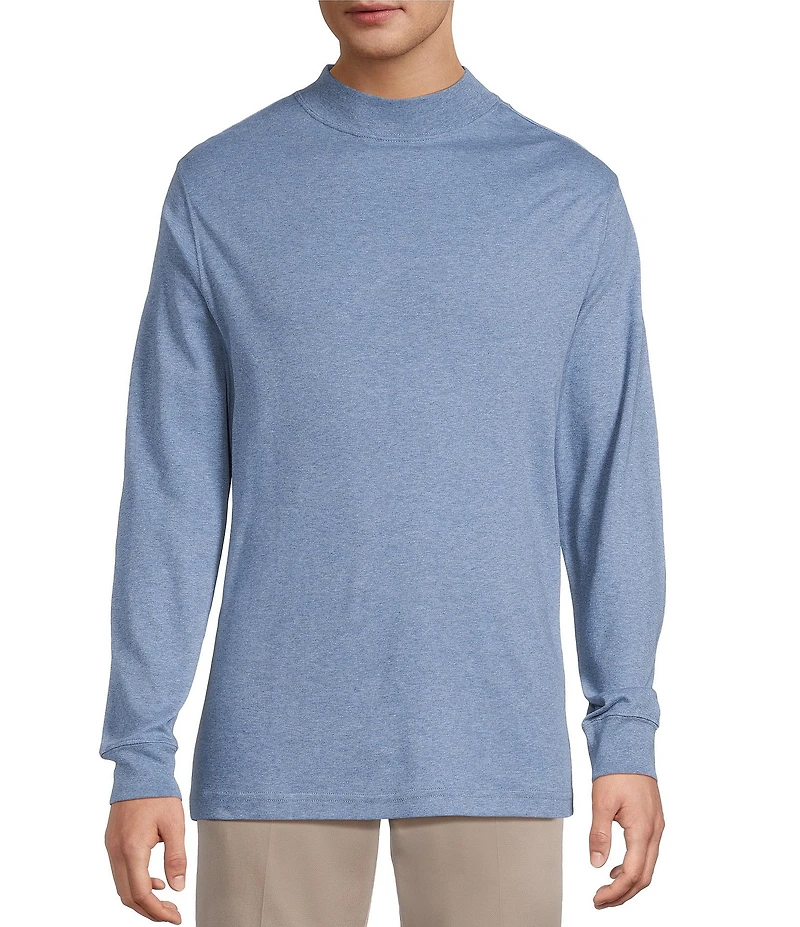 Roundtree & Yorke Long Sleeve Solid Mock Neck Pullover