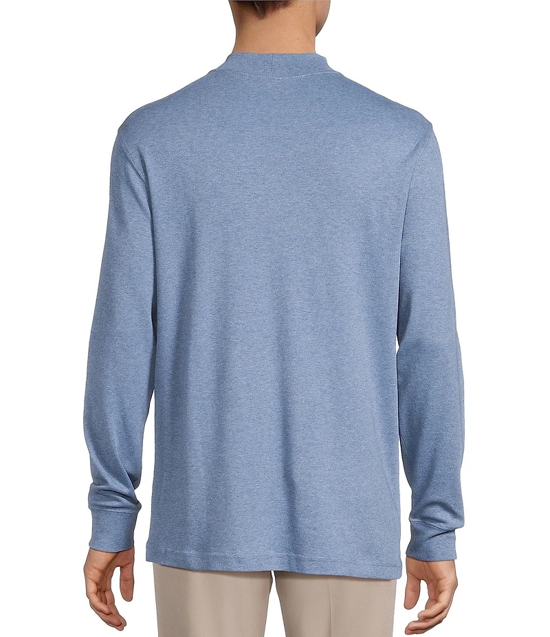 Roundtree & Yorke Long Sleeve Solid Mock Neck Pullover