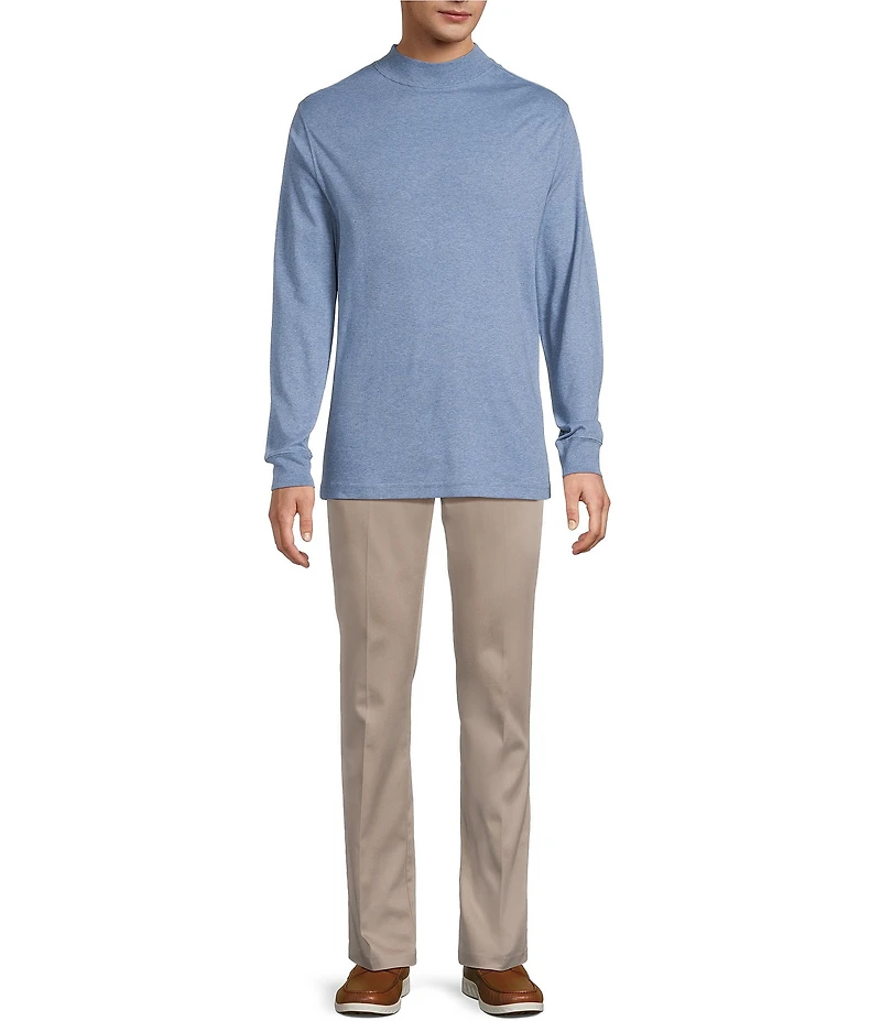 Roundtree & Yorke Long Sleeve Solid Mock Neck Pullover