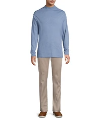 Roundtree & Yorke Long Sleeve Solid Mock Neck Pullover