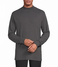 Roundtree & Yorke Long Sleeve Solid Mock Neck Pullover