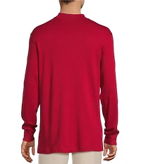 Roundtree & Yorke Long Sleeve Solid Mock Neck Pullover