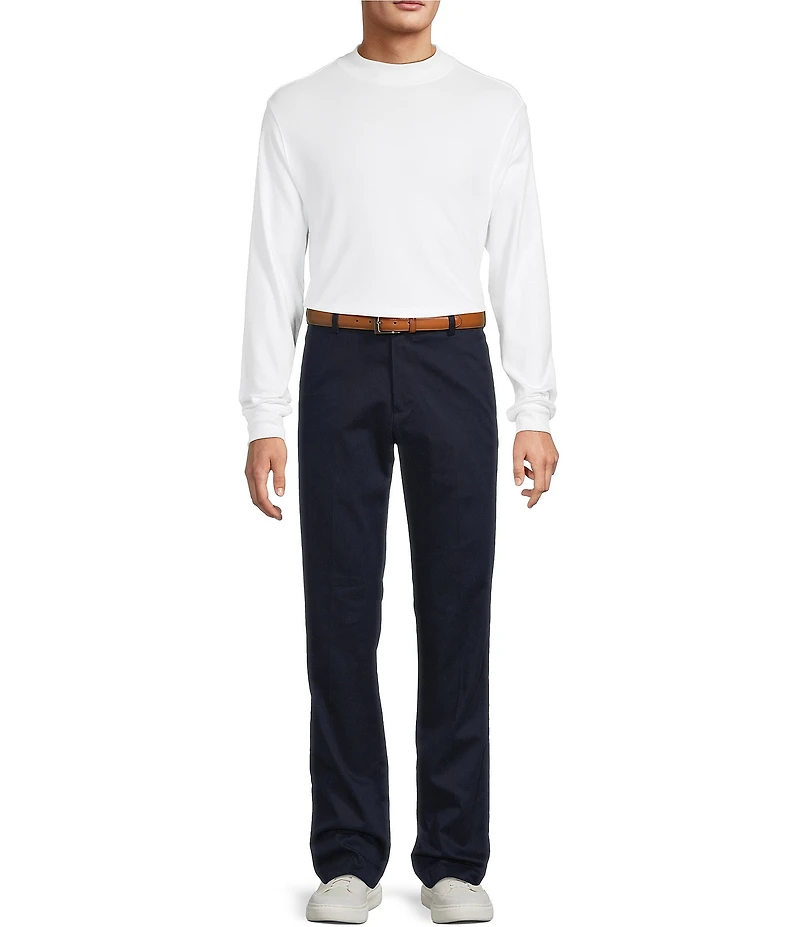 Roundtree & Yorke Long Sleeve Solid Mock Neck Pullover