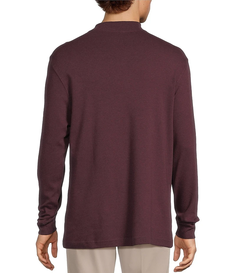 Roundtree & Yorke Long Sleeve Solid Mock Neck Pullover