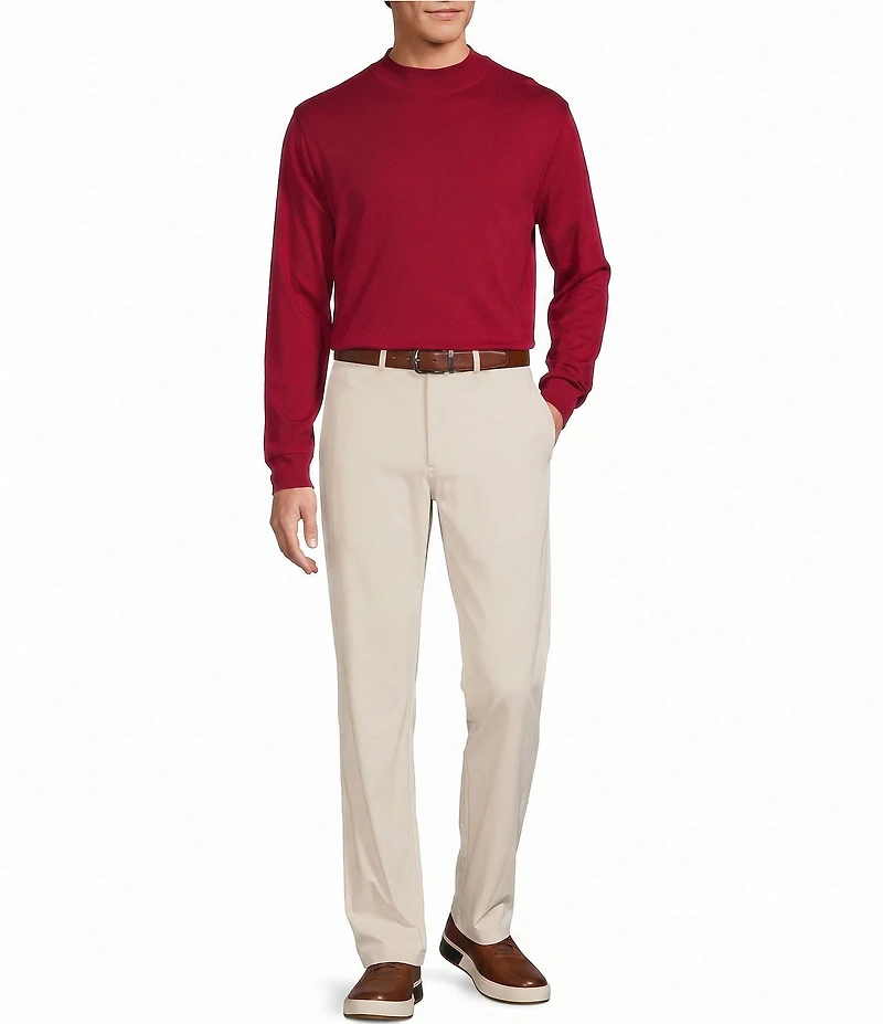 Roundtree & Yorke Long Sleeve Solid Mock Neck Pullover