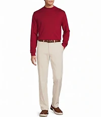 Roundtree & Yorke Long Sleeve Solid Mock Neck Pullover